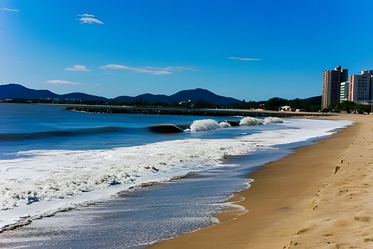 A 150m PRAIA c/Piscina Churrasqueira Wi-Fi