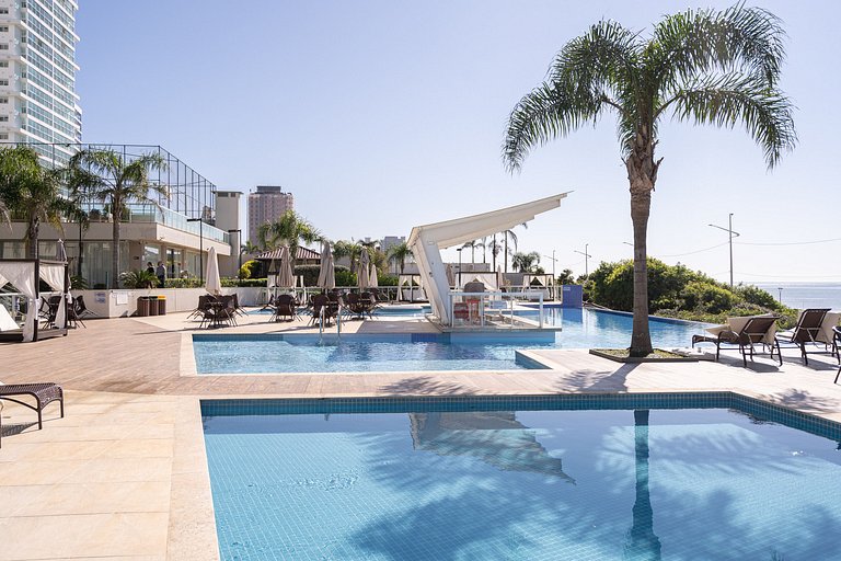 Pé na Areia Cond Resort Piscina Churrasqueira BA82