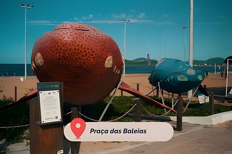 Suíte a 60m PRAIA, Ar-condicionado SC5