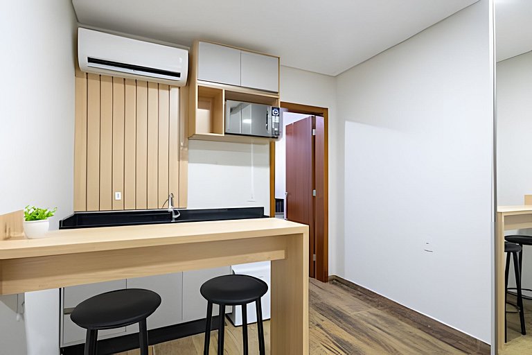 Studio A 350m PRAIA c/ Piscina, Ar condicionado
