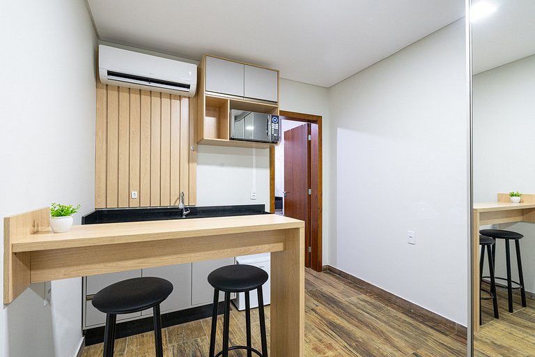 Studio A 350m PRAIA c/ Piscina, Ar condicionado