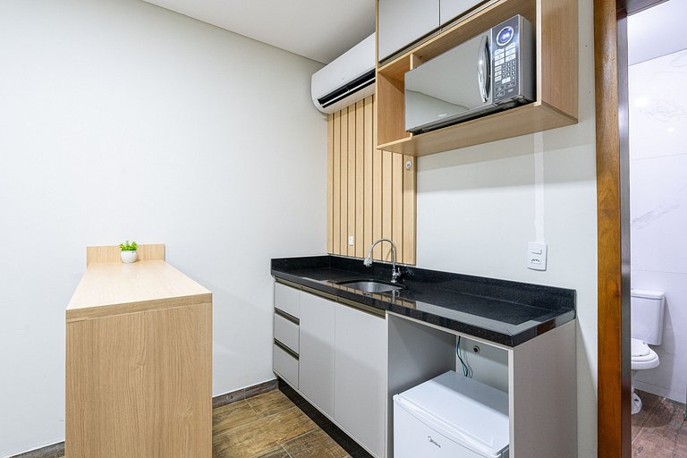 Studio A 350m PRAIA c/ Piscina, Ar condicionado