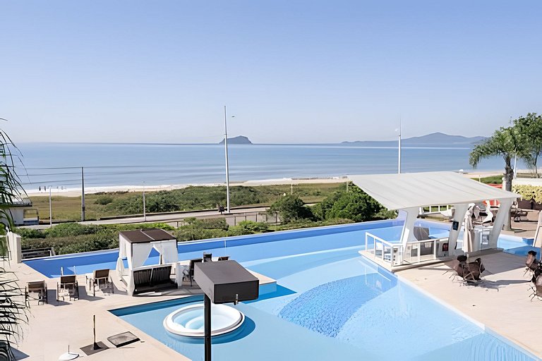 Pé na Areia Cond Resort Piscina Churrasqueira BA82