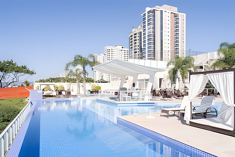 Pé na Areia Cond Resort Piscina Churrasqueira BA82