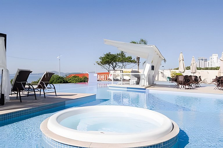 Pé na Areia Cond Resort Piscina Churrasqueira BA82