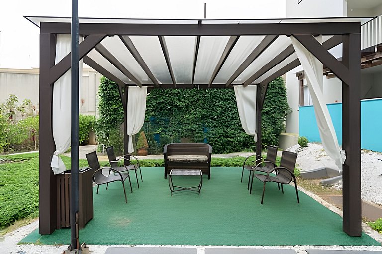 Apto completo c/Piscina + Churrasqueira privativa