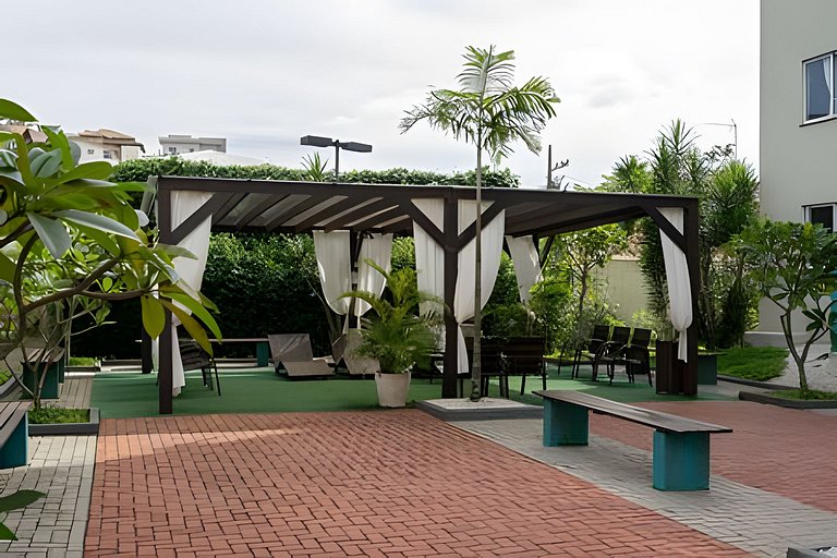 Apto completo c/Piscina + Churrasqueira privativa