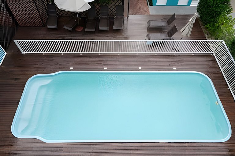 Apto completo c/Piscina + Churrasqueira privativa