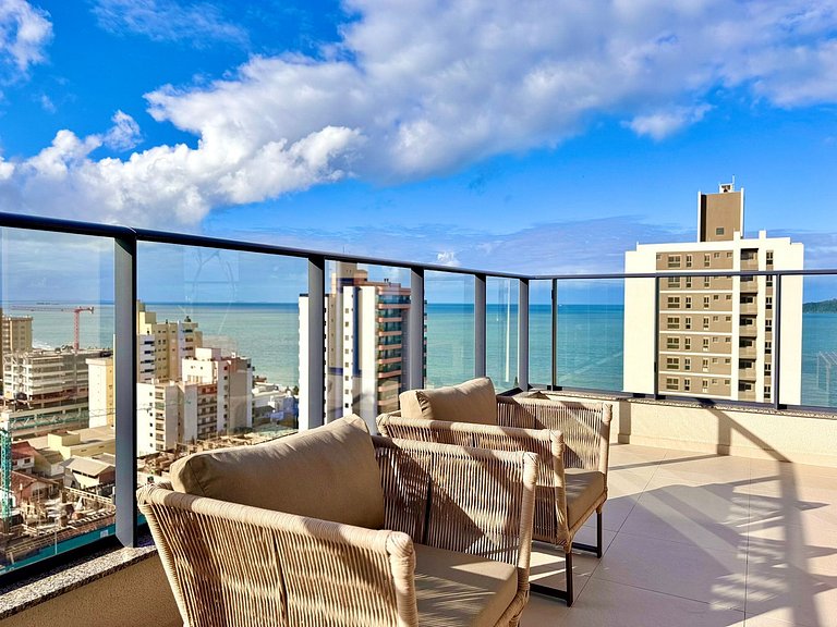 Vista mar - 150m da praia - Apto novo com Wi-Fi - Ótima loca