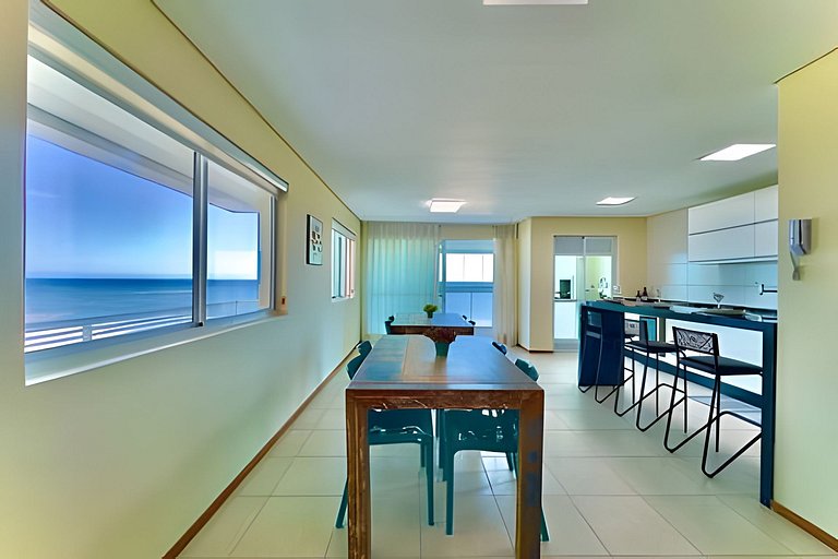 Frente Mar no Bali Beach c/Piscina e Churrasqueira