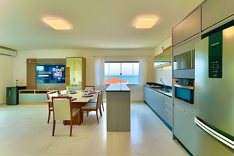 Apto Completo c/ Churrasqueira a 90 m da Praia