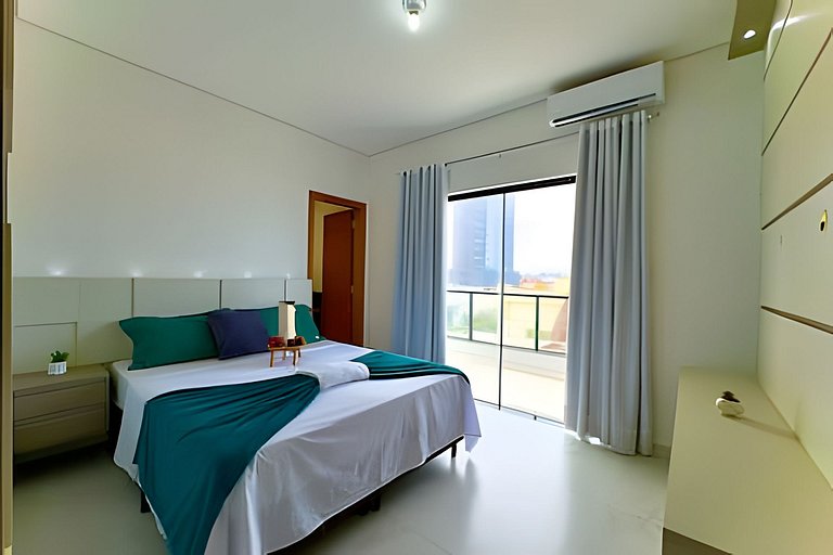 Apto Completo c/ Churrasqueira a 90 m da Praia