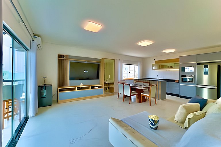 Apto Completo c/ Churrasqueira a 90 m da Praia