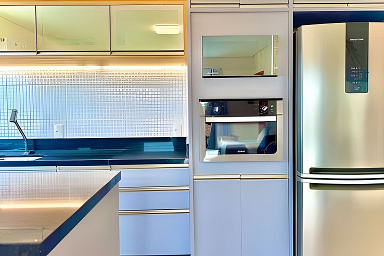 Apto Completo c/ Churrasqueira a 90 m da Praia