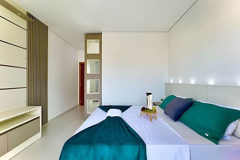 Apto Completo c/ Churrasqueira a 90 m da Praia