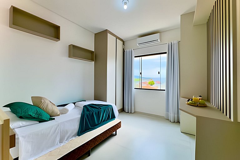 Apto Completo c/ Churrasqueira a 90 m da Praia