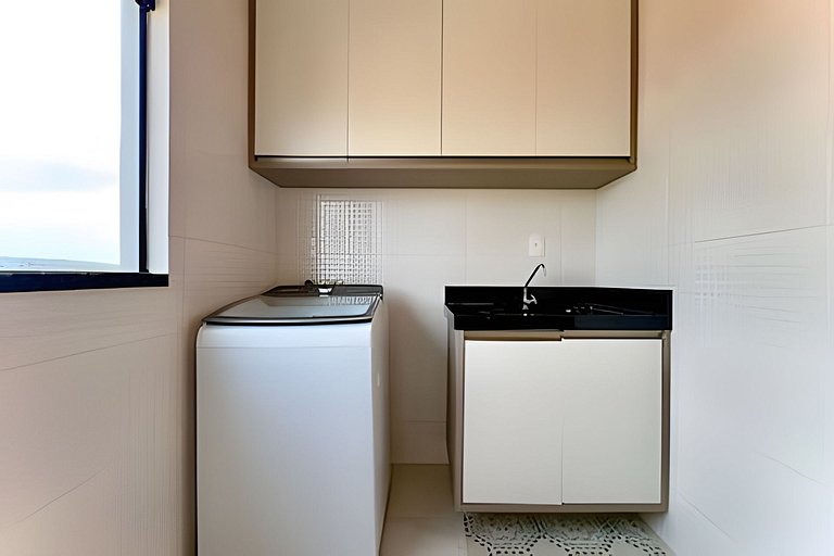 Apto Completo c/ Churrasqueira a 90 m da Praia