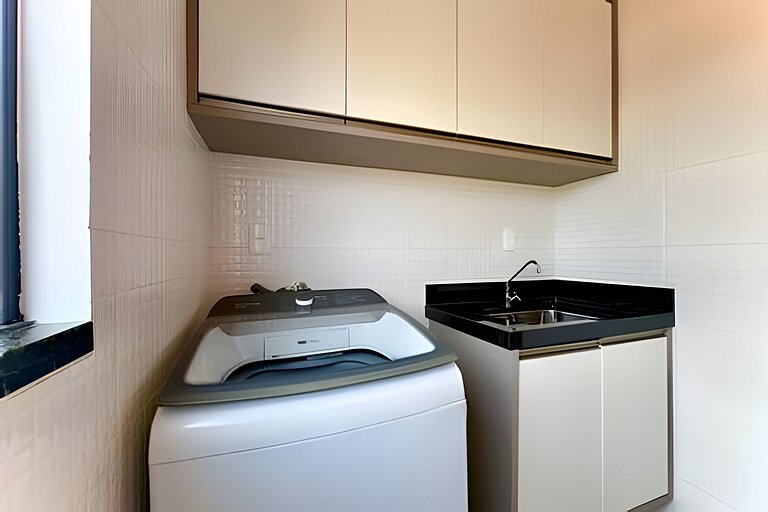 Apto Completo c/ Churrasqueira a 90 m da Praia