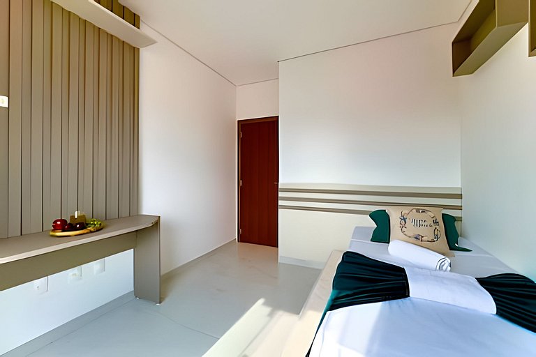 Apto Completo c/ Churrasqueira a 90 m da Praia