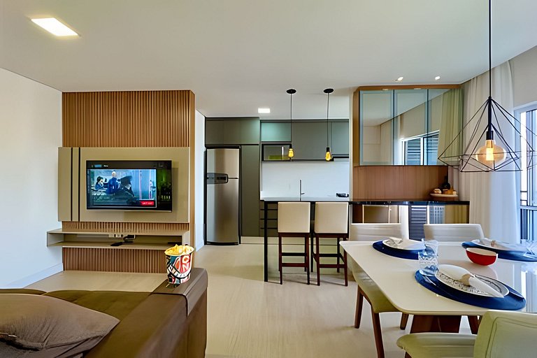 Vista Mar Piscina e Churrasqueira 150m da Praia