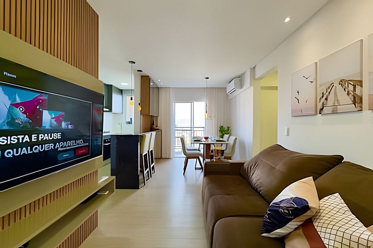 Vista Mar Piscina e Churrasqueira 150m da Praia