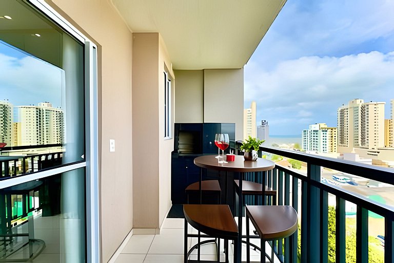 Vista Mar Piscina e Churrasqueira 150m da Praia