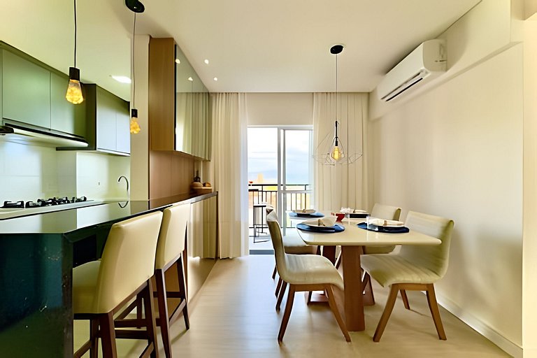 Vista Mar Piscina e Churrasqueira 150m da Praia