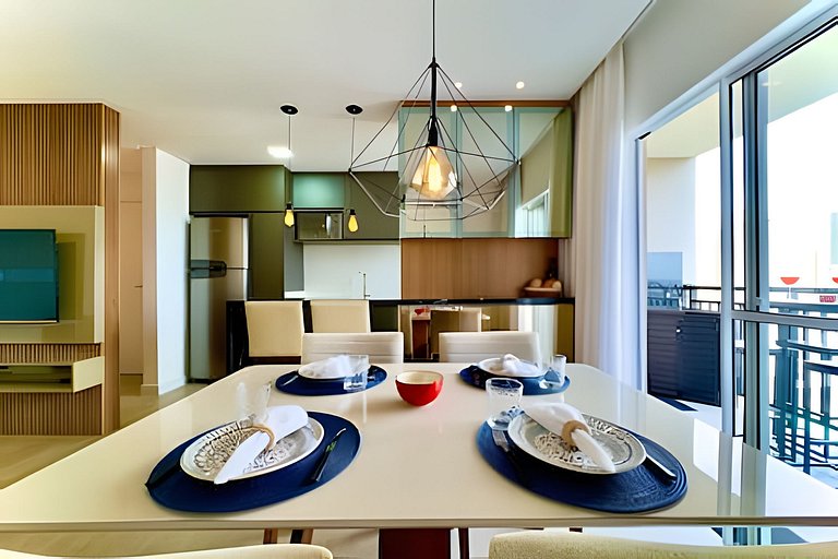 Vista Mar Piscina e Churrasqueira 150m da Praia