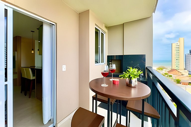 Vista Mar Piscina e Churrasqueira 150m da Praia