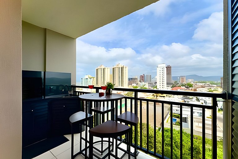 Vista Mar Piscina e Churrasqueira 150m da Praia