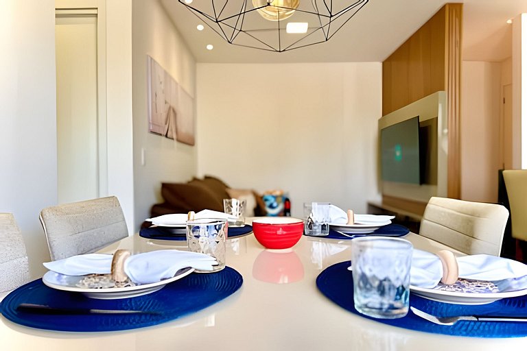 Vista Mar Piscina e Churrasqueira 150m da Praia