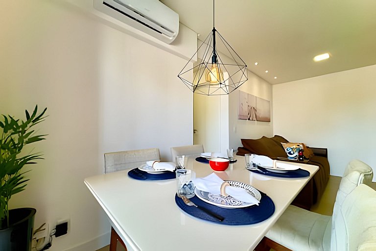 Vista Mar Piscina e Churrasqueira 150m da Praia