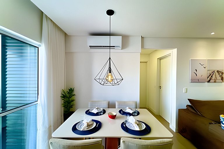 Vista Mar Piscina e Churrasqueira 150m da Praia