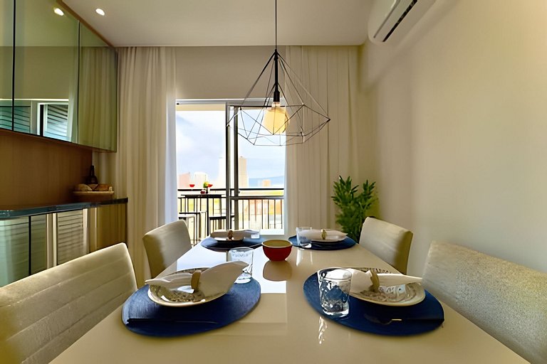 Vista Mar Piscina e Churrasqueira 150m da Praia