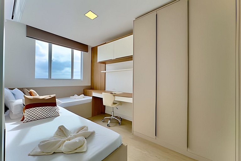 Vista Mar Piscina e Churrasqueira 150m da Praia