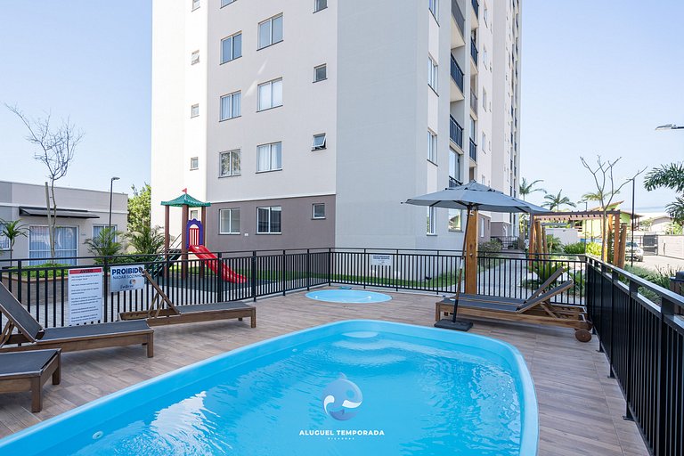 Apto c/ Piscina e Churrasqueira a 150 m da PRAIA