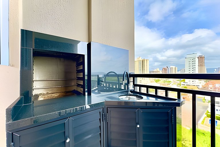 Vista Mar Piscina e Churrasqueira 150m da Praia