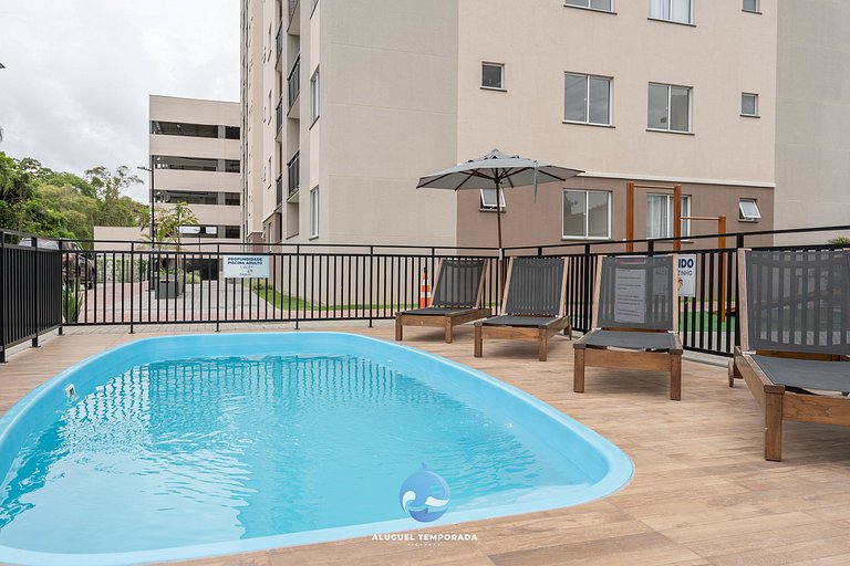 Apto c/ Piscina e Churrasqueira a 150 m da PRAIA