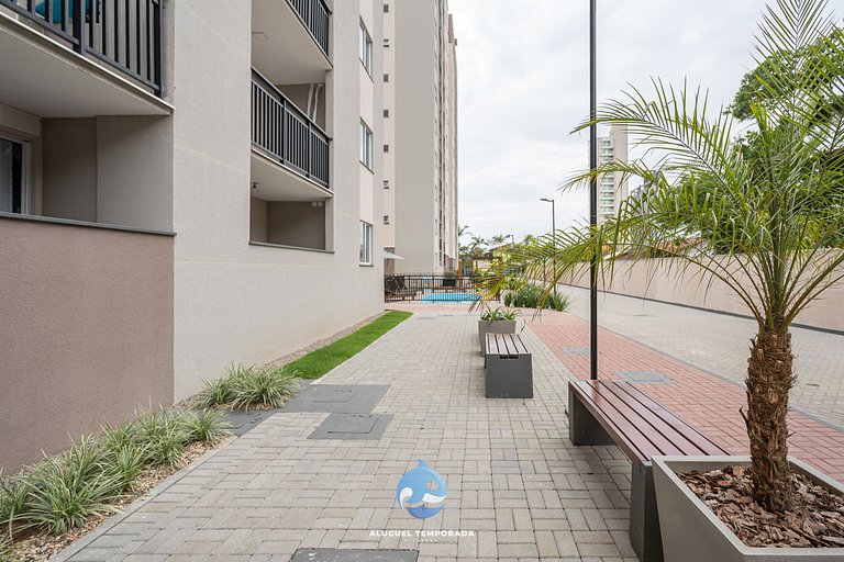 Apto c/ Piscina e Churrasqueira a 150 m da PRAIA