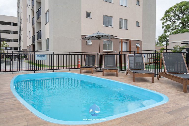 Apto c/ Piscina e Churrasqueira a 150 m da PRAIA
