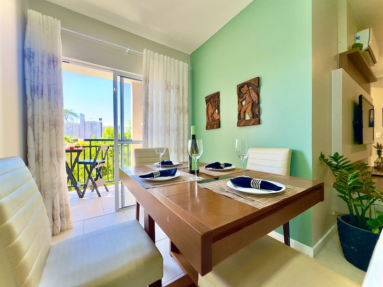 Apto a150 m Praia Piscina Wi-fi 5G Portaria24h