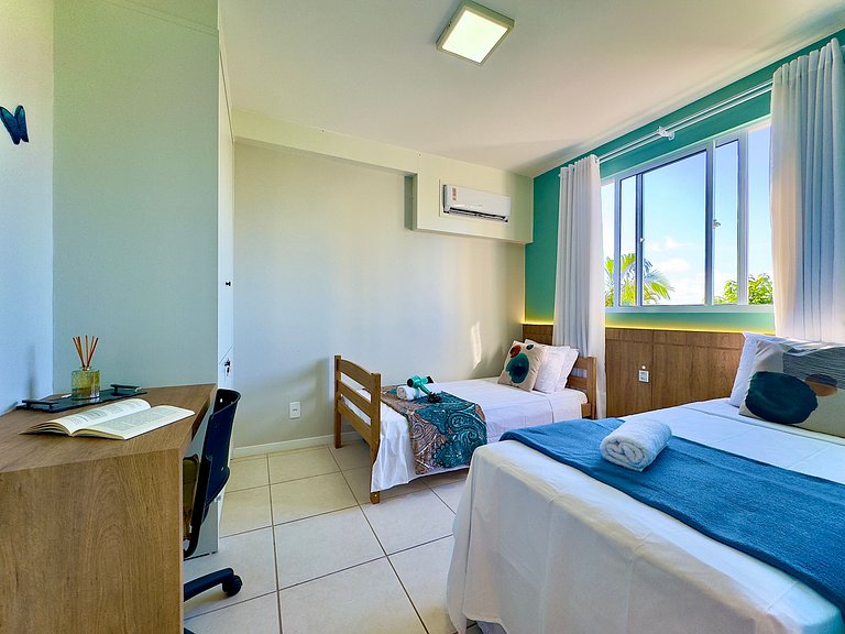 Apto a150 m Praia Piscina Wi-fi 5G Portaria24h