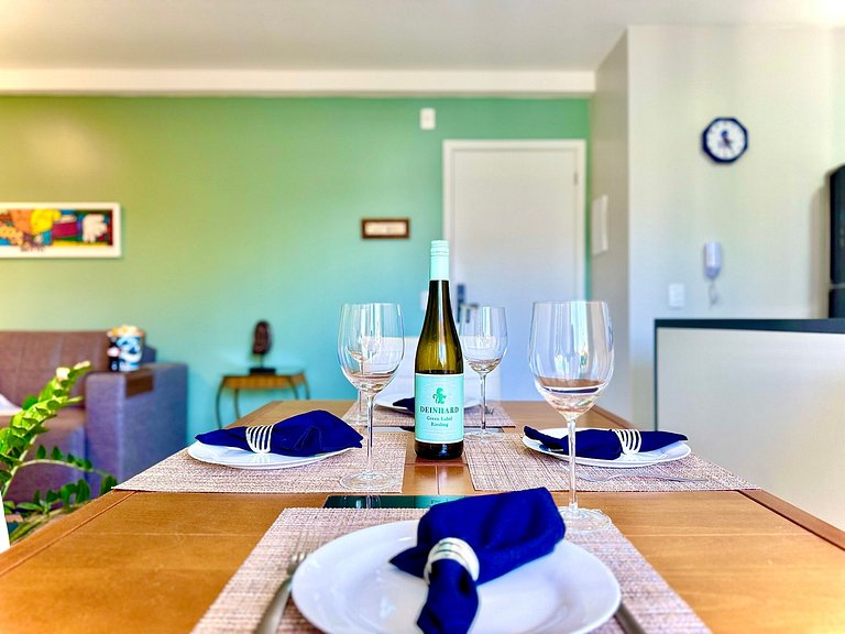 Apto a150 m Praia Piscina Wi-fi 5G Portaria24h