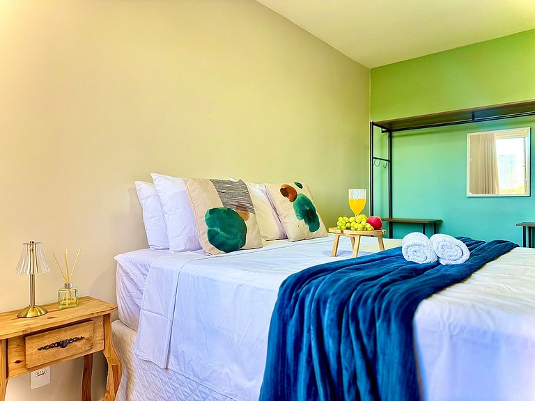 Apto a150 m Praia Piscina Wi-fi 5G Portaria24h