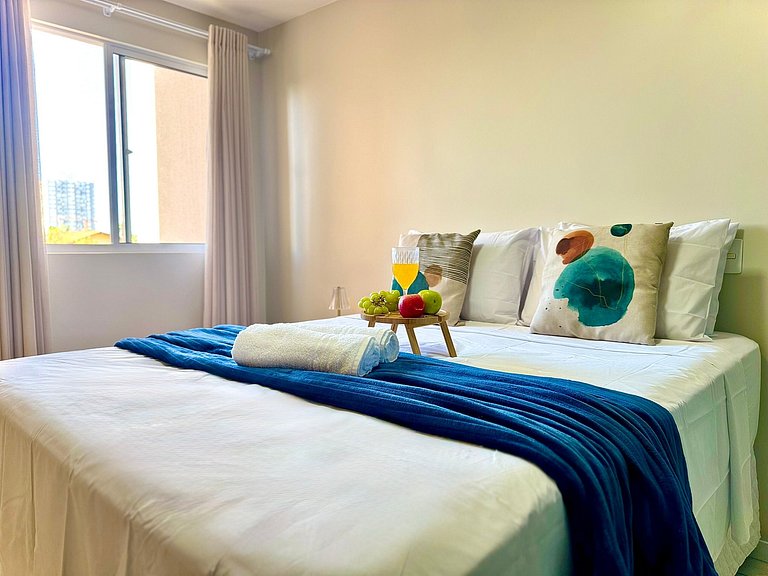 Apto a150 m Praia Piscina Wi-fi 5G Portaria24h