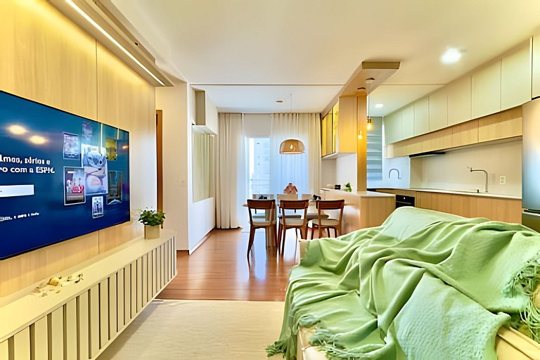 Pé na Areia c/ Piscina e Churrasqueira Privativa.