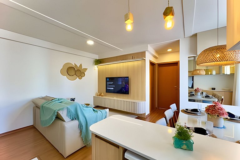 Pé na Areia c/ Piscina e Churrasqueira Privativa.