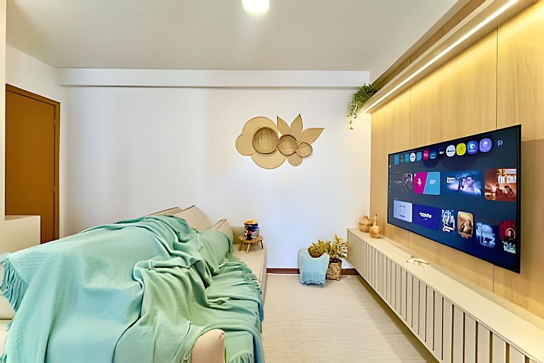 Pé na Areia c/ Piscina e Churrasqueira Privativa.