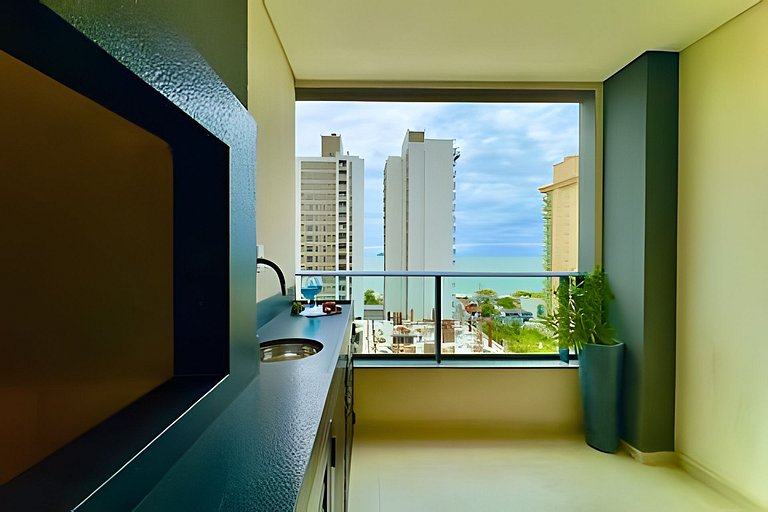 Vista Mar Churrasqueira Privativa Centro Piçarras