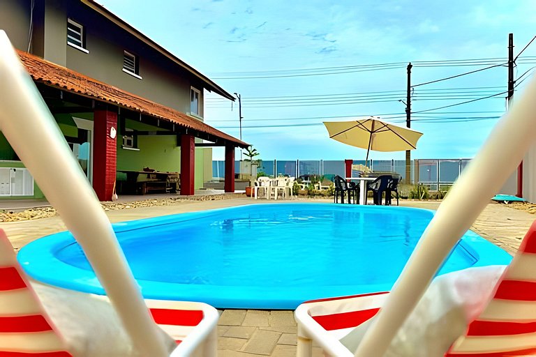 Frente Mar Piscina e churrasqueira-Praia do Grant